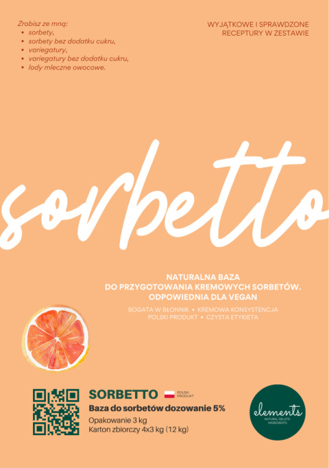 SORBETTO - opakowanie 200 g SORBETTO - opakowanie 200 g